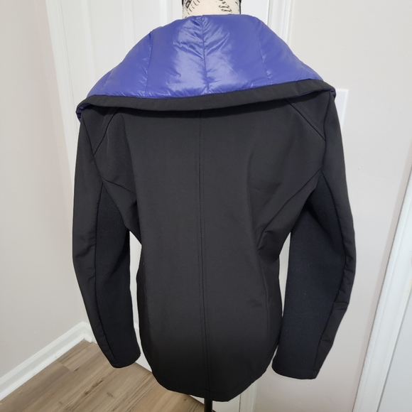 Halifax Traders Puffer Jacket Juniors Size Large Black and Purple - Picture 3 of 15